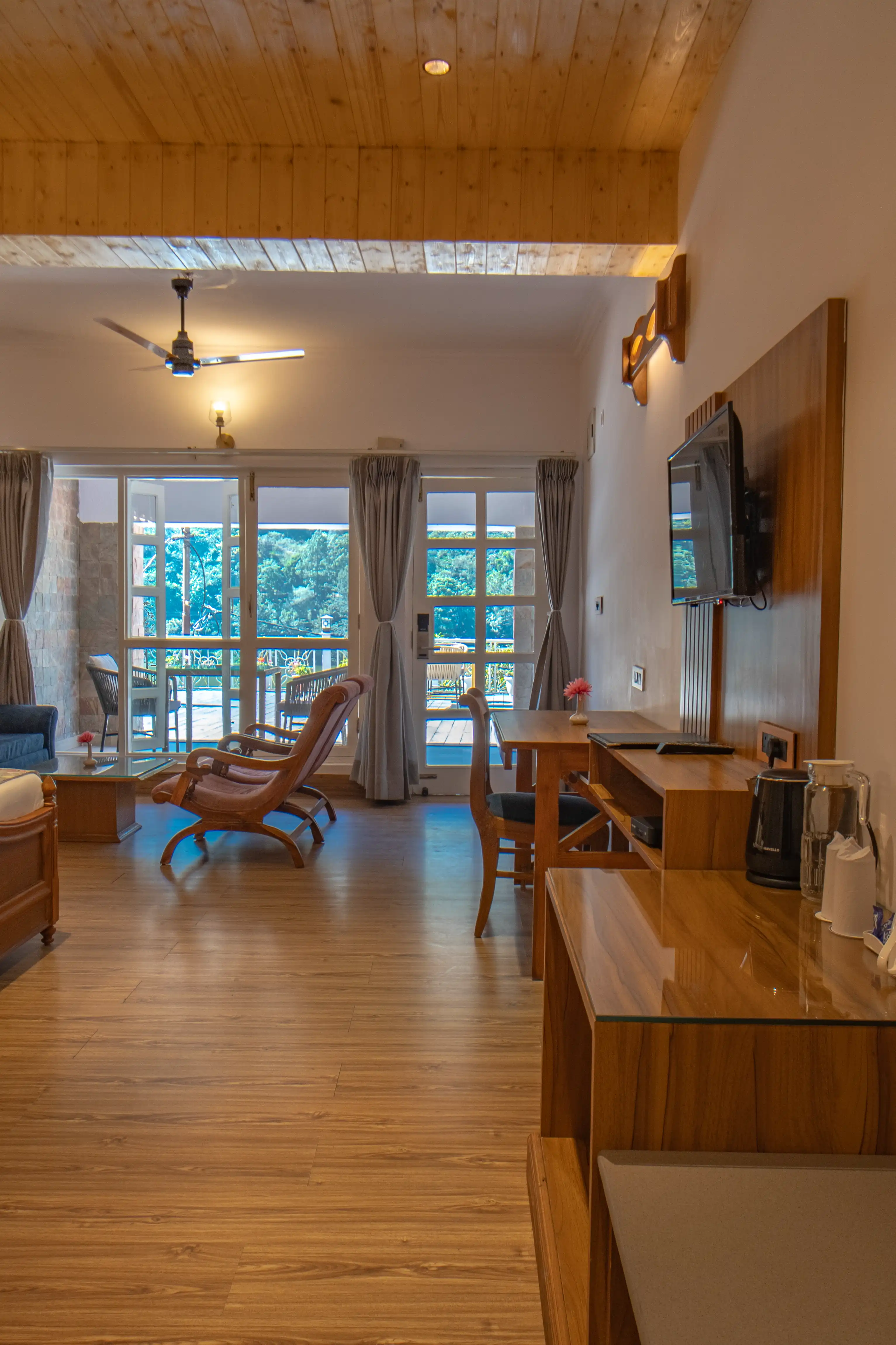Lake Facing AC Deluxe Room on Ground Floor Neelesh Inn Bhimtal